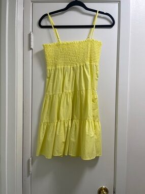 BB Dakota Sunny Yellow Smocked Dress